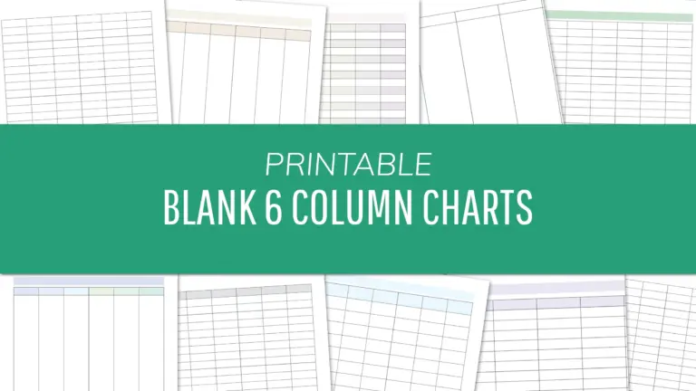 Free Printable 6 Column Chart - 3 Column Chart Template - 30 FREE Printable PDFs