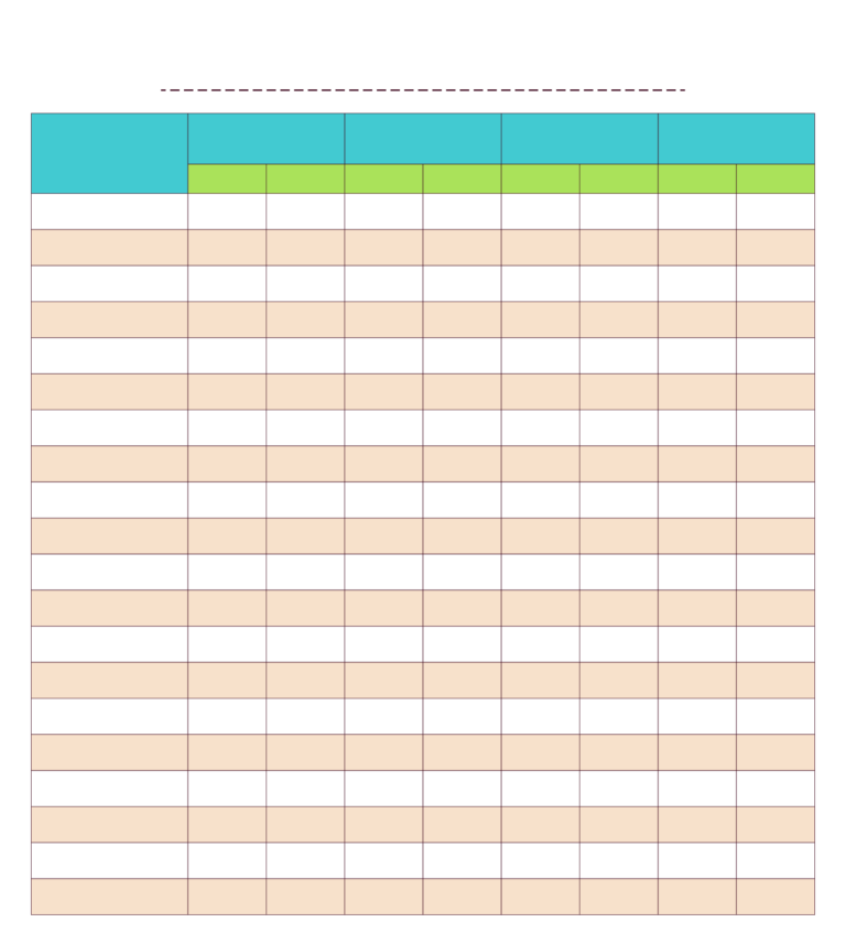 Free Printable 8 Column Chart - Blank 8 Column Chart Template