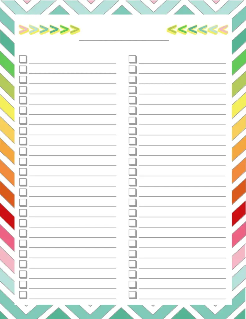 Free Printable Lists And Charts - Free Printable To-Do List & Checklist Templates [Word, PDF, Excel]