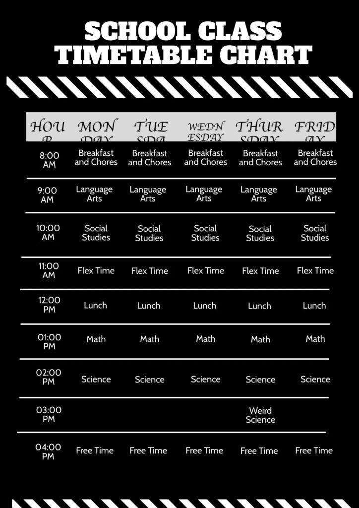 Free Printable Time Table Chart Templates – Printables for Everyone Free Printable Time Table Chart Templates - Printables for Everyone