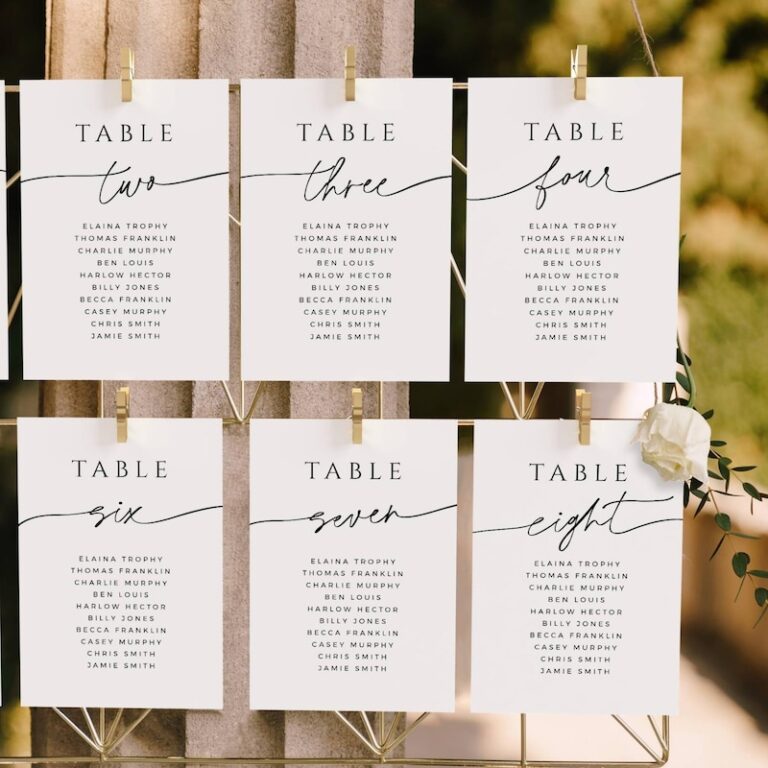 Free Table Chart Card Templates - Decorations for a 6 7 Party - Etsy
