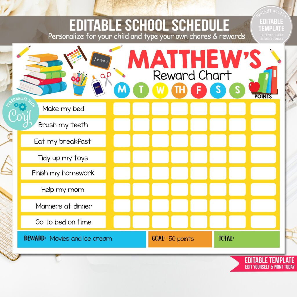 Good Charts Printable Free School - Printable School Charts