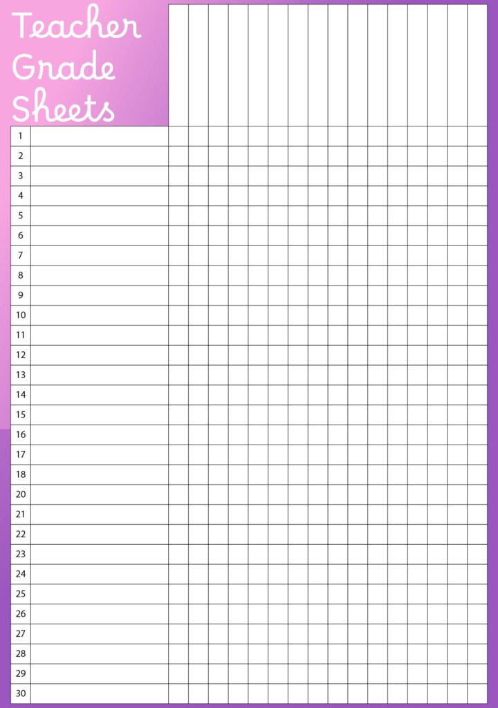 Grading Template For Teachers
