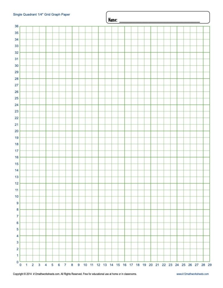 Graph Blank Template 12 By 9 - Printable Graph Paper Full Page - Free Printable Blank Worksheets for ...