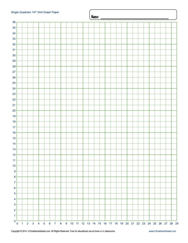 Graph Blank Template 12 By 9 - Printable Graph Paper Full Page - Free Printable Blank Worksheets for ...