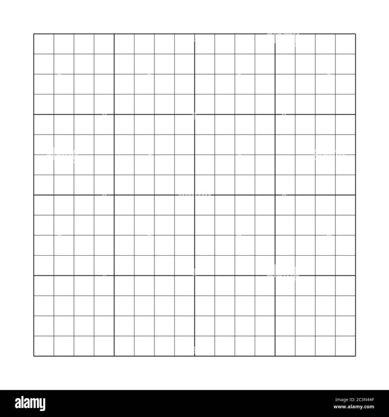 Graph Table 4x4 Blank Cells - 4 By 4 Grid - Jenny Printable