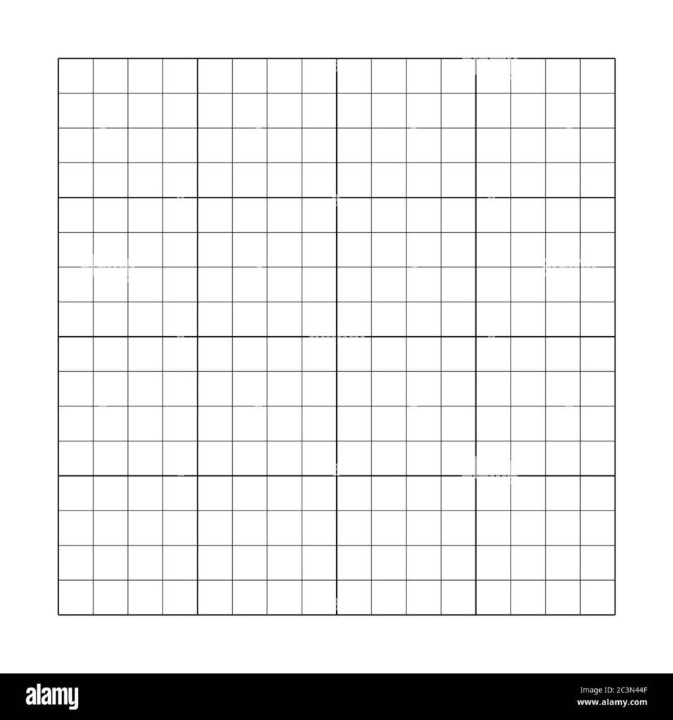 Graph Table 4x4 Blank Cells Image - 4x4 empty grid. Vector template square cell table. Graphic puzzle ...