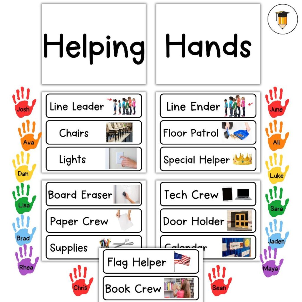 HELPING HANDS Classroom Jobs | Classroom Visual Task Card | Classroom … HELPING HANDS Classroom Jobs | Classroom Visual Task Card | Classroom ...