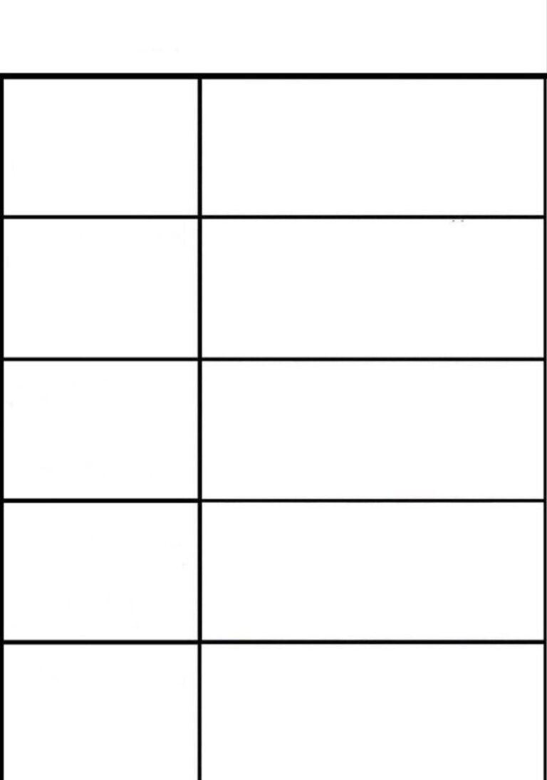 Images Of Blank Table Chart - Blank Data Charts - 10 Free PDF Printables | Printablee | Table ...