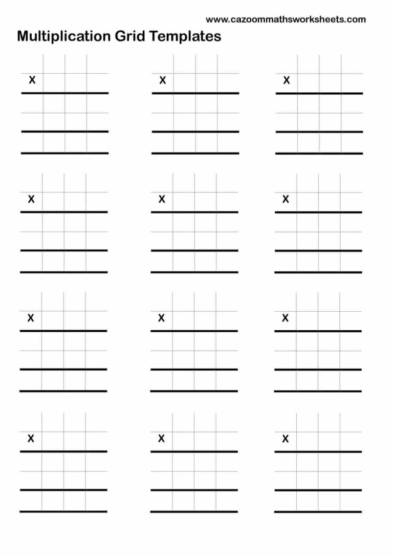 Math Blank Addition And Multiplicatin Templates - Number Teaching Resources - Number Worksheets - Printable Resources on ...