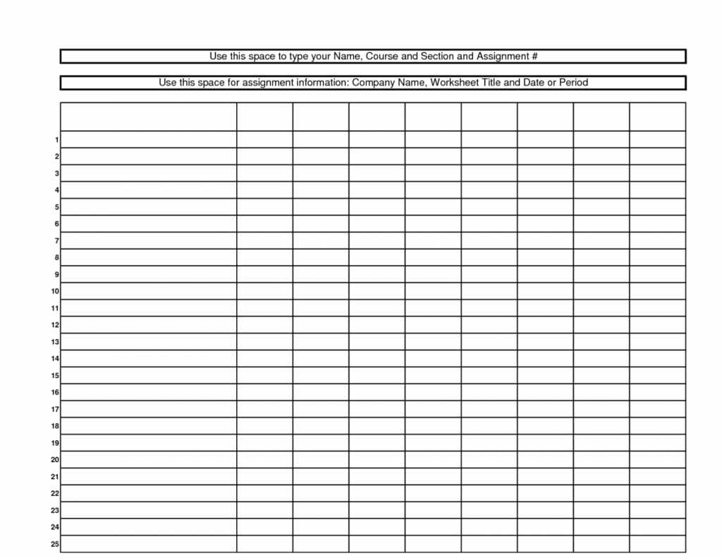 Printable 6 Column Chart: Efficient Data Organization | All FREE Printables