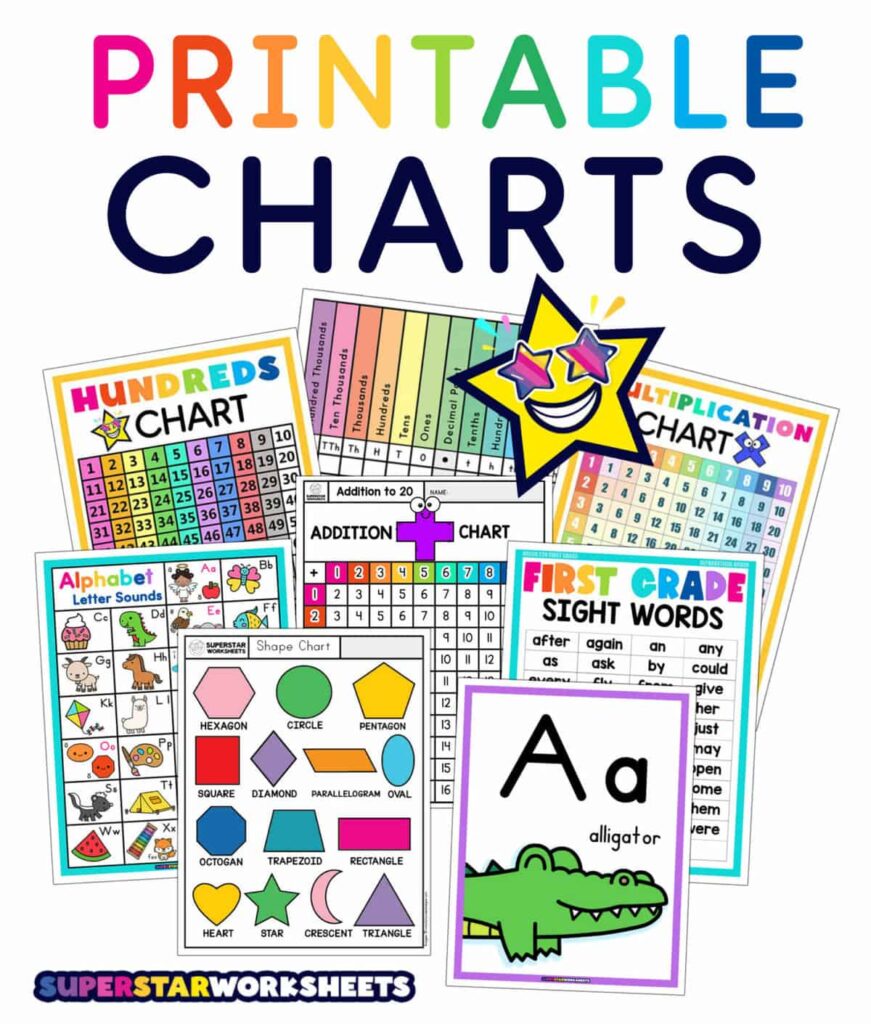 Printable Charts -Worksheets Library - Worksheets Library