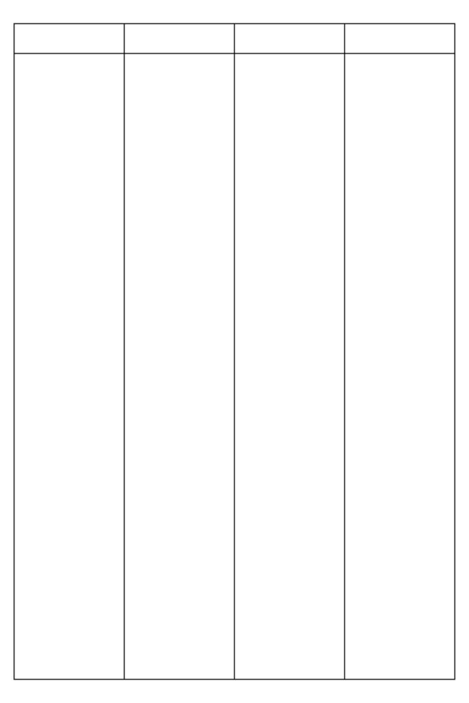 Printable Column Sheet - Printables Templates Free