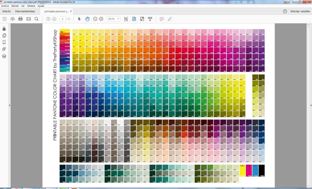 Printable Digital Color Chart- the Ultimate Resource for Printable ...