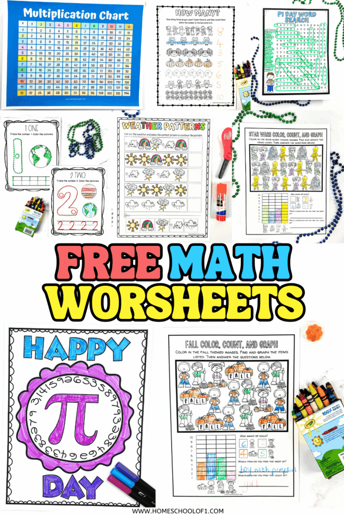 Printable Math Worksheets And Charts - Free Math Worksheets for Kids | Printable Math Activities
