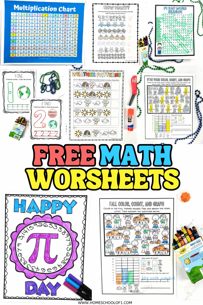 Printable Math Worksheets And Charts - Free Math Worksheets for Kids | Printable Math Activities