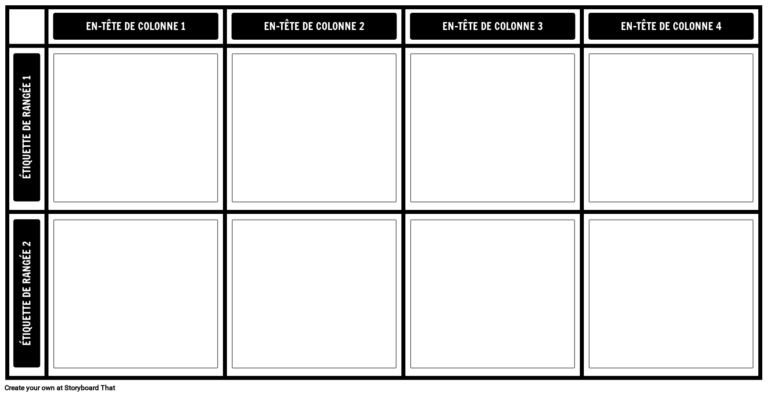 Free printable Tableau 4 Colonnes Vierge À Imprimer with four blank columns for organization