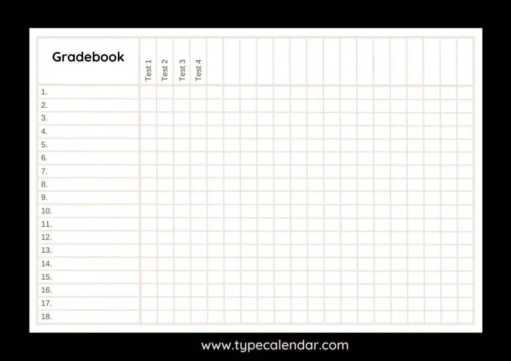 Teacher Grading Chart Printable - 2026 Printable Templates