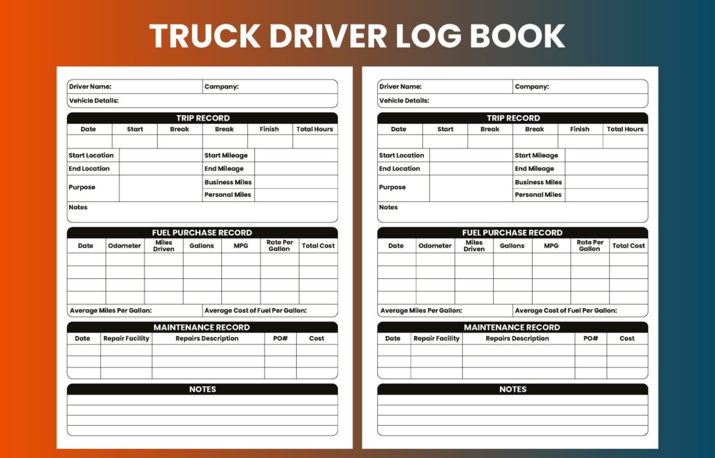 Truck Driver Log Sheet